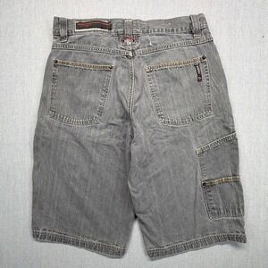Vintage Willie Esco‎ Jean Shorts Mens 32 Black Denim Skater Hip Hop Urban Baggy